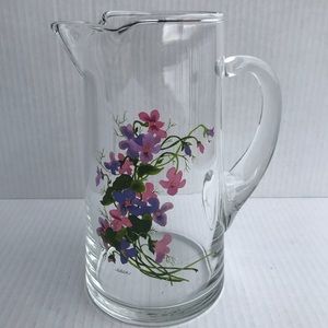 Avon Wild Violets Pitcher With Ice Lip 36 Oz.